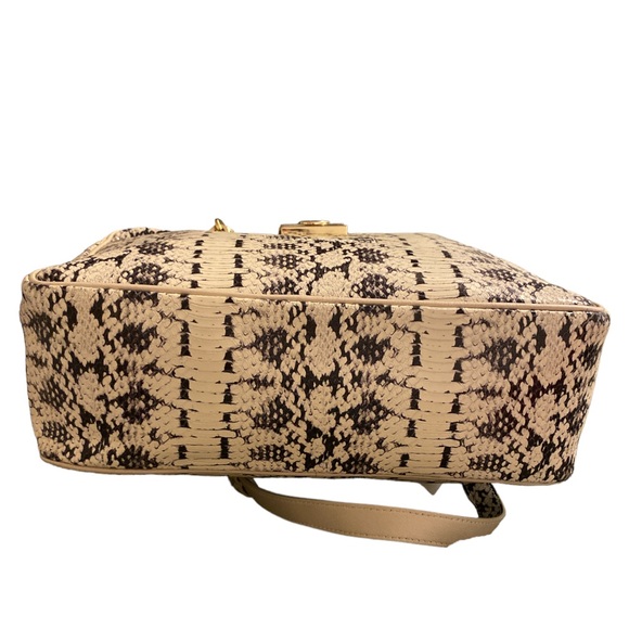 Versace Collection Chain Handle Snake Embossed Leather Shoulder Bag, NWT $700 - Picture 7 of 16